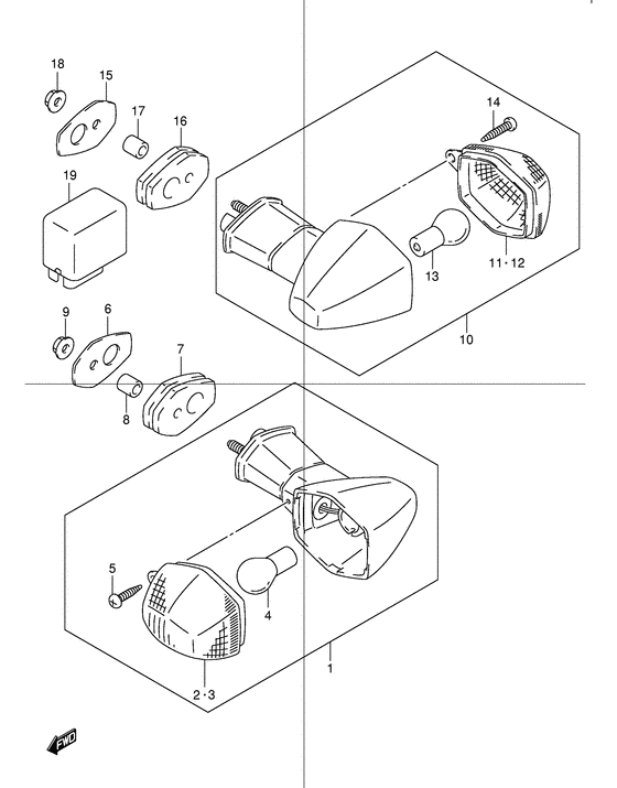 GSF600 Поворотники