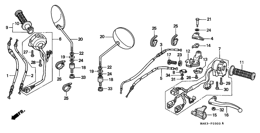 Handle lever/switch/ cable