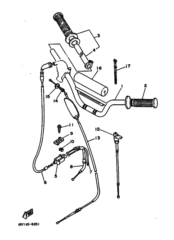 BW80 BW80W Рулевой рычаг и кабель