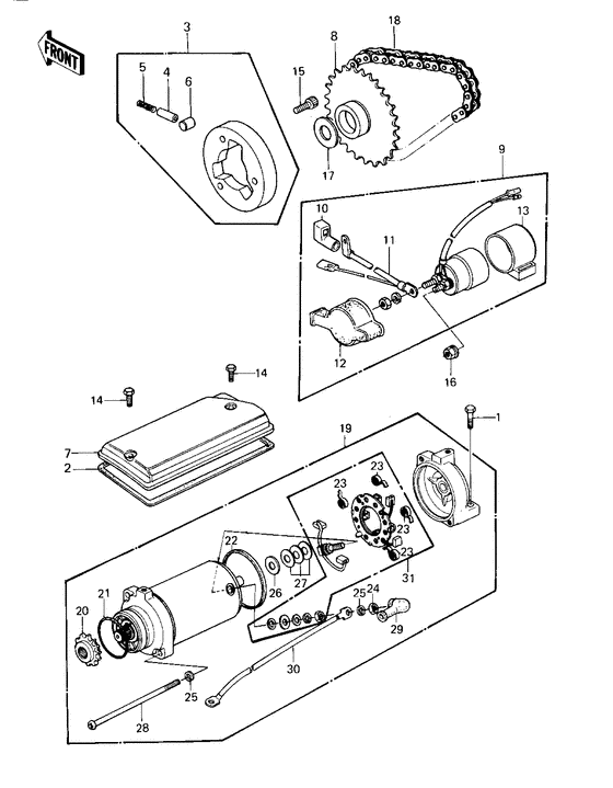 Starter motor/starter clutch
