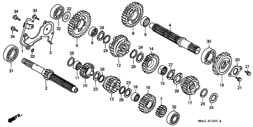 VT750C Трансмиссия