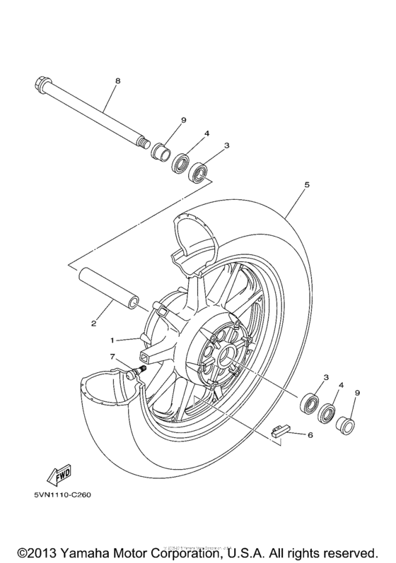 XV17ASBB Переднее колесо