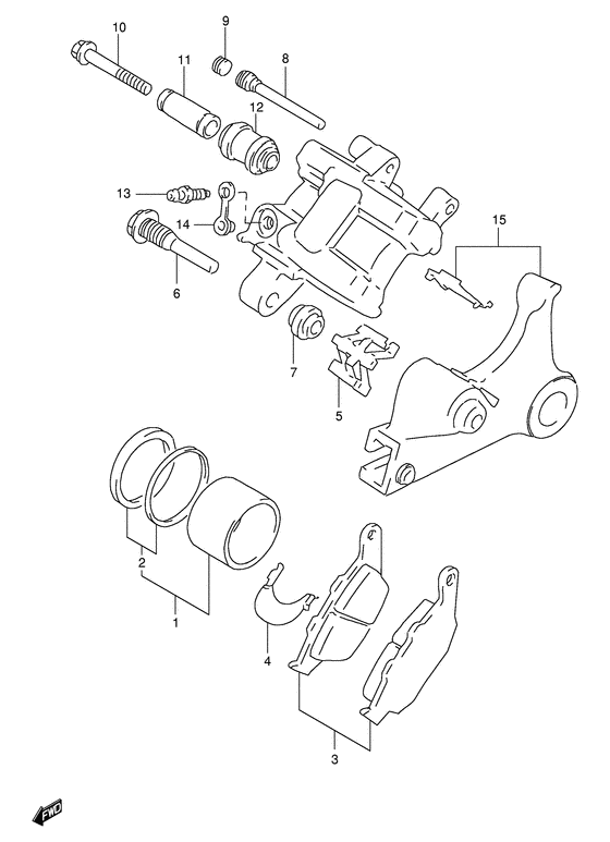 XF650 Задний суппорт