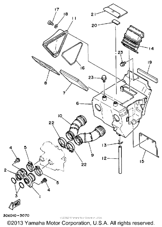XT350U Воздушный фильтр