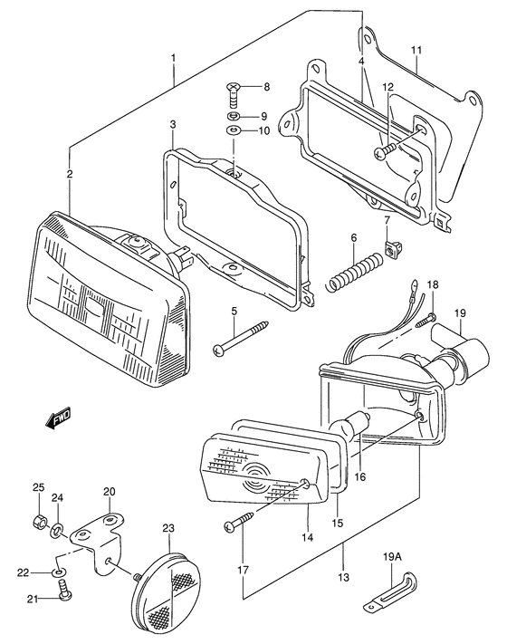 Headlamp - front turnsignal
