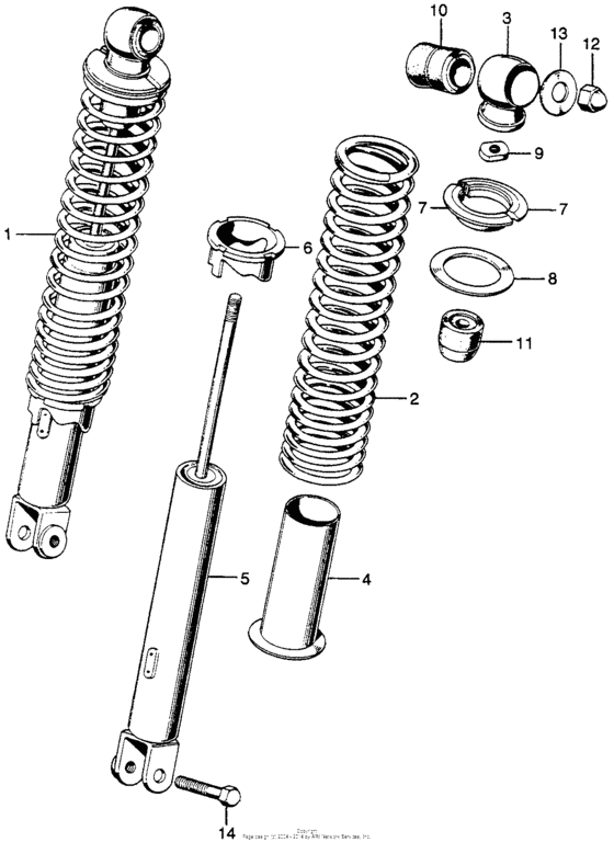 Rear shock absorber k1