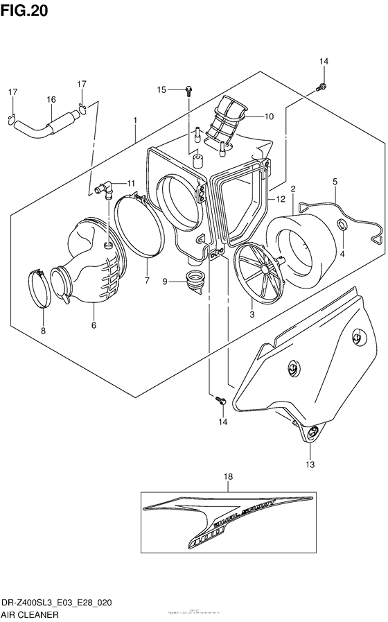 Air Cleaner (Dr-Z400Sl3 E28)