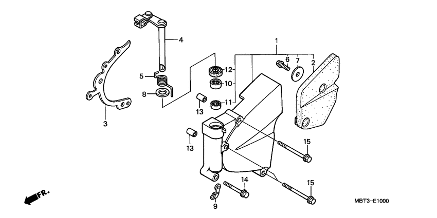 Left crankcase cover/ water pump