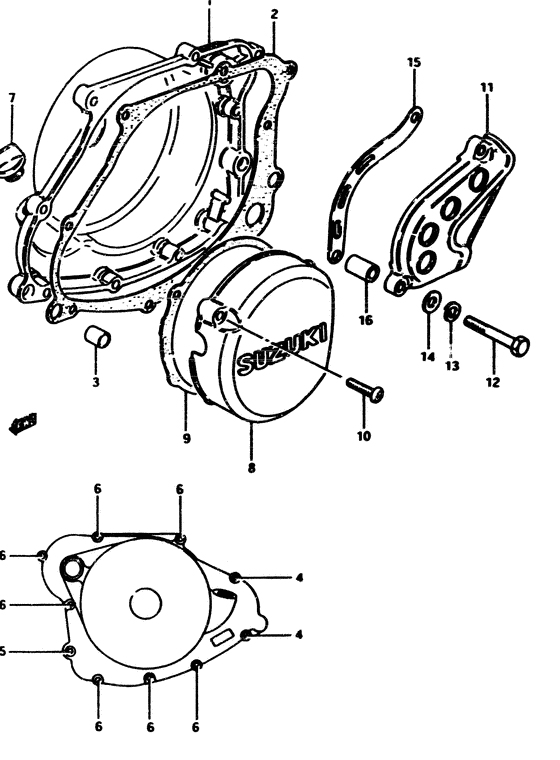 Crankcase cover ass`y  (v