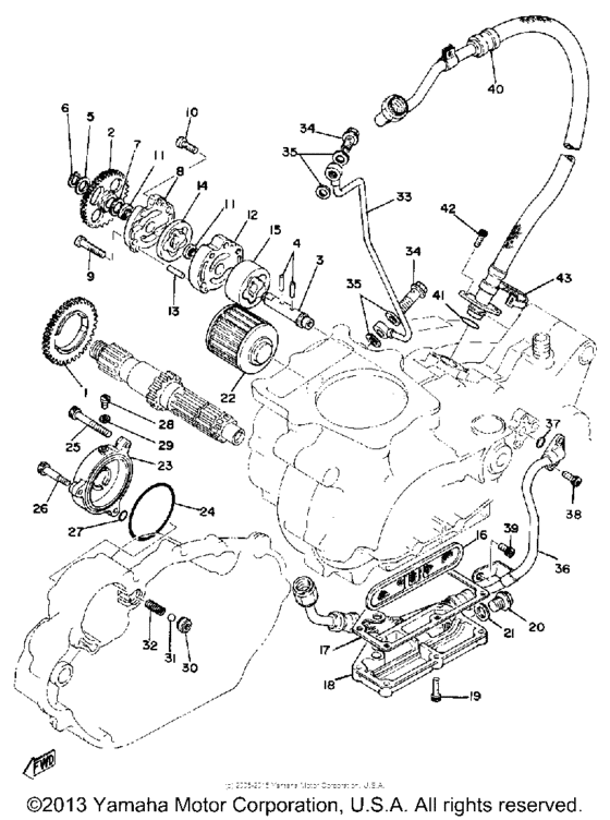 XT500H Oil pump oil cleaner