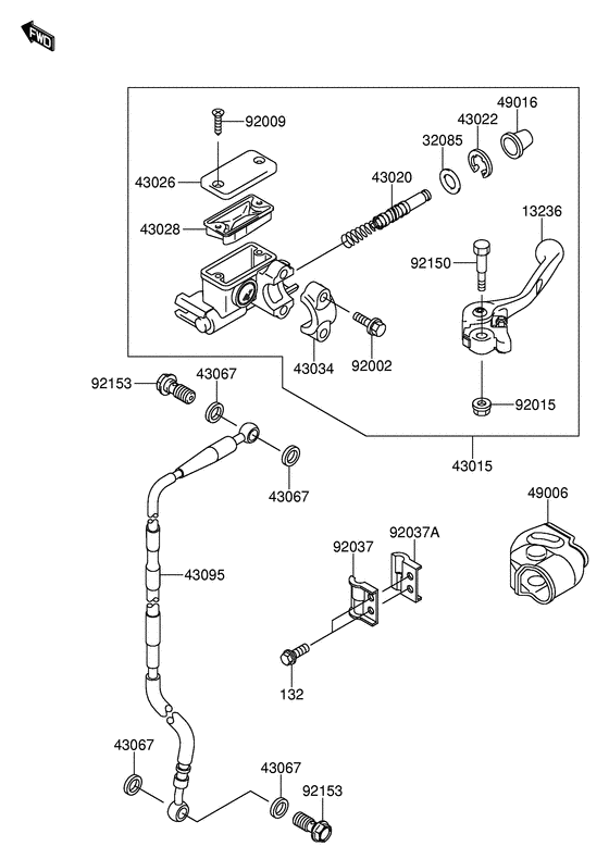 RM65 Передний тормозной цилиндр