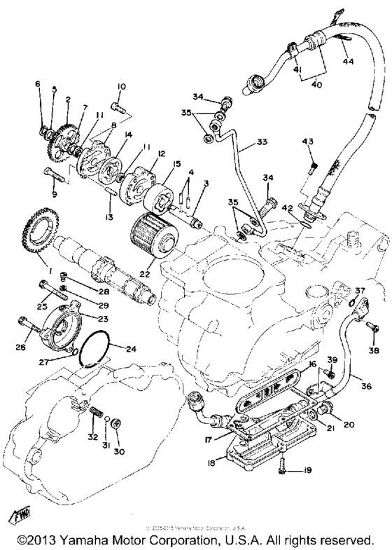 SR500H Oil pump oil cleaner