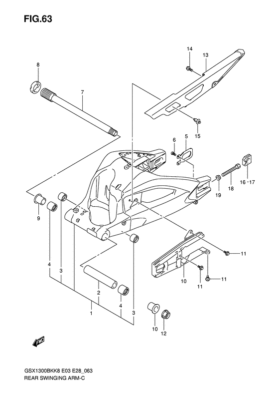 Rear swingingarm