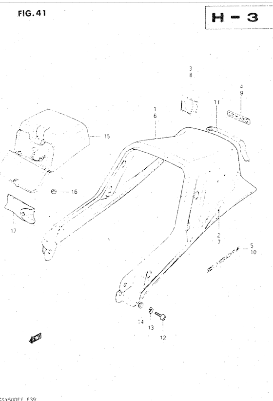 GSX500 Обтекатель сидения