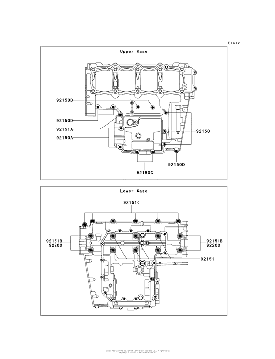 ZR750LAS Болты крепления картера