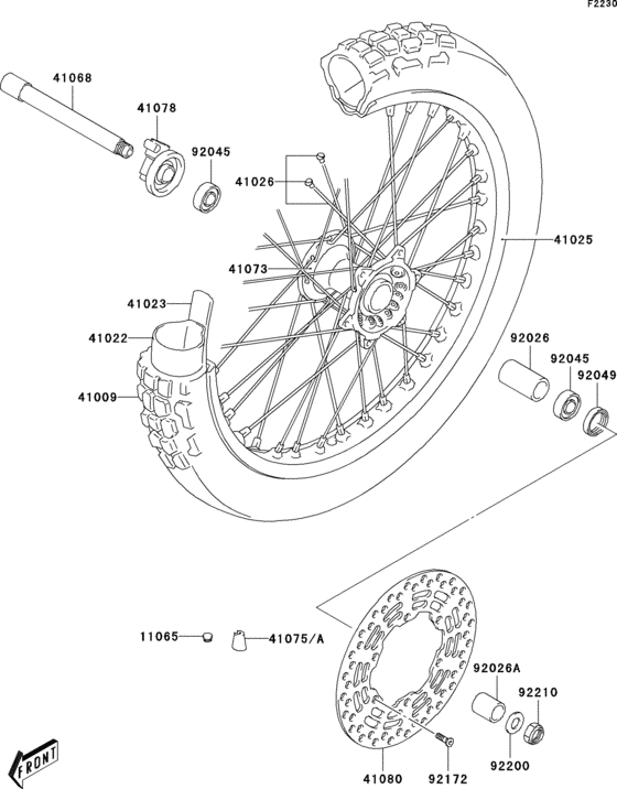  Переднее колесо