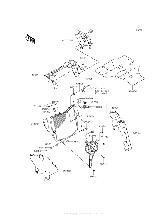 ZX1000 Радиатор