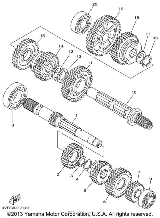 XVS650 Трансмиссия
