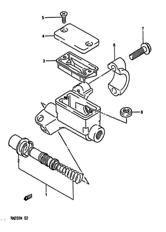 RM250 Передний тормозной цилиндр