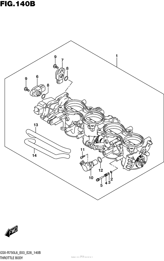 GSX-R750 Throttle Body (Gsx-R750L6 E28)
