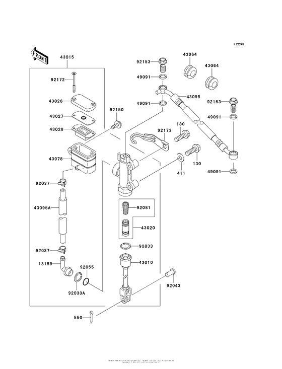 AX125 Rear Master Cylinder (Baf)