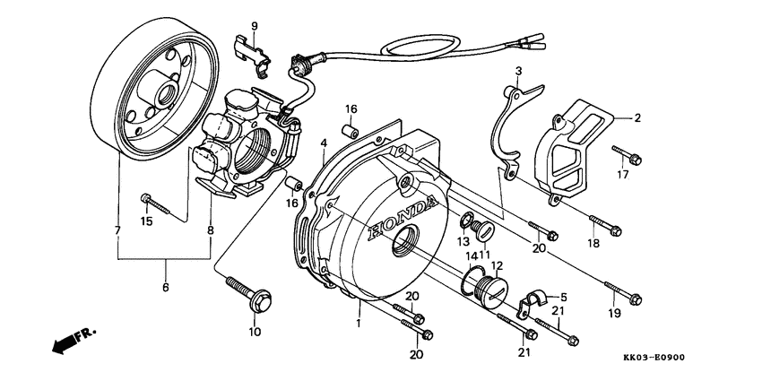 Left crankcase cover/ generator