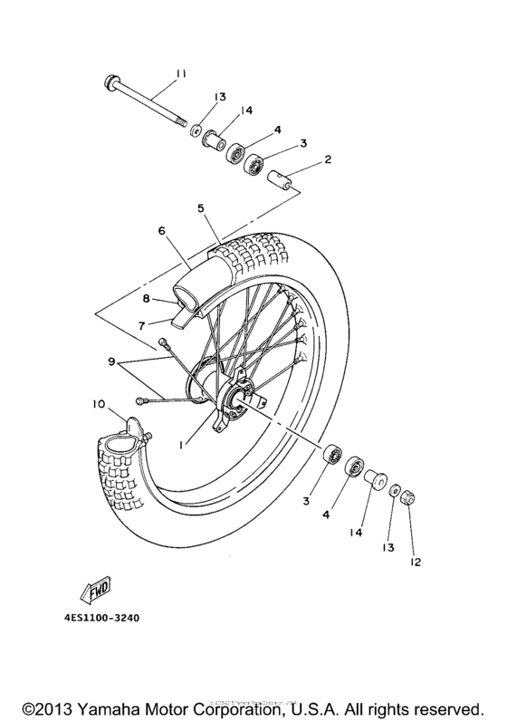 YZ80N1 (Competition) Переднее колесо