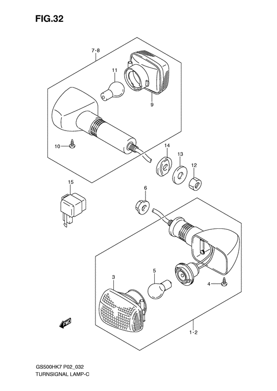 GS500 Поворотники