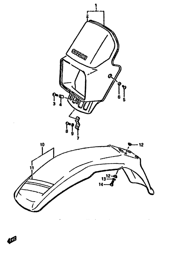 Headlamp cover-front fender