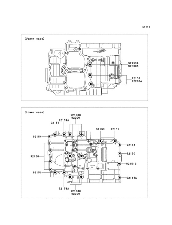 ER650 Болты крепления картера