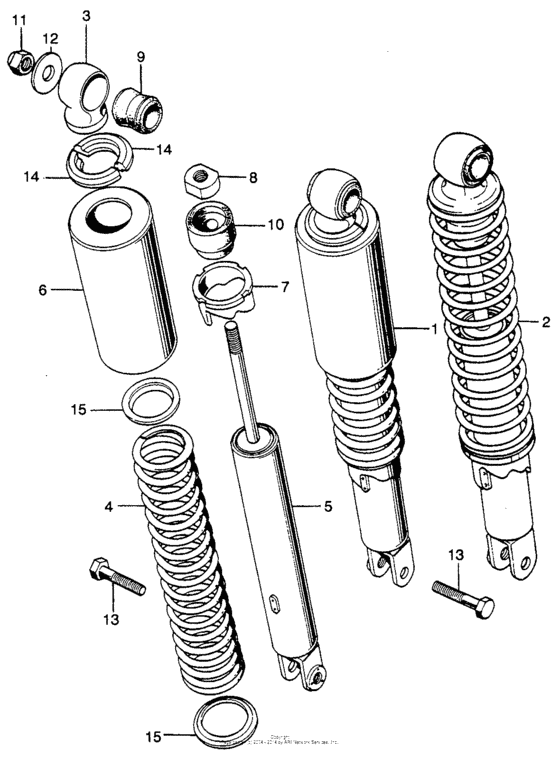 Rear shock absorber k7