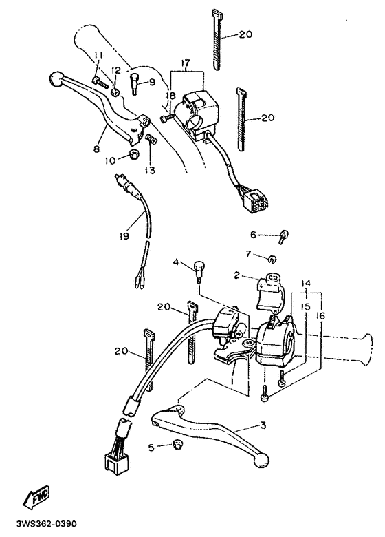 Handle switch. lever
