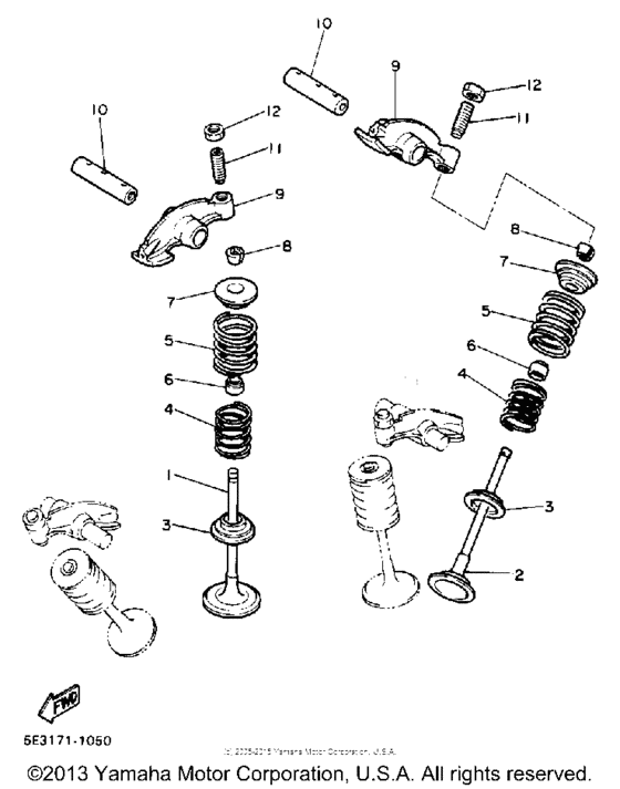 XV1100BC Клапана