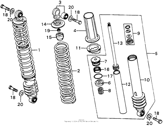 Rear shock absorber m1