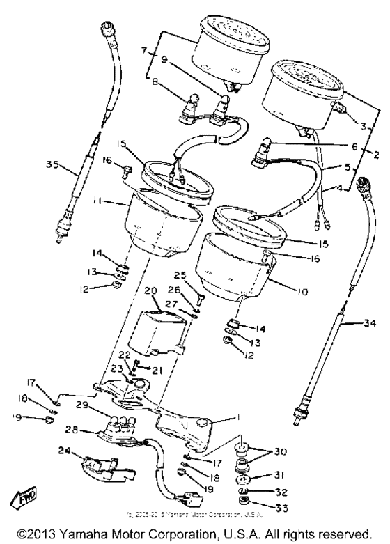 Speedometer tachometer