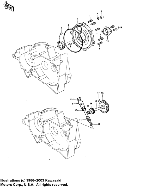 Rotary valve cover/tach. drive