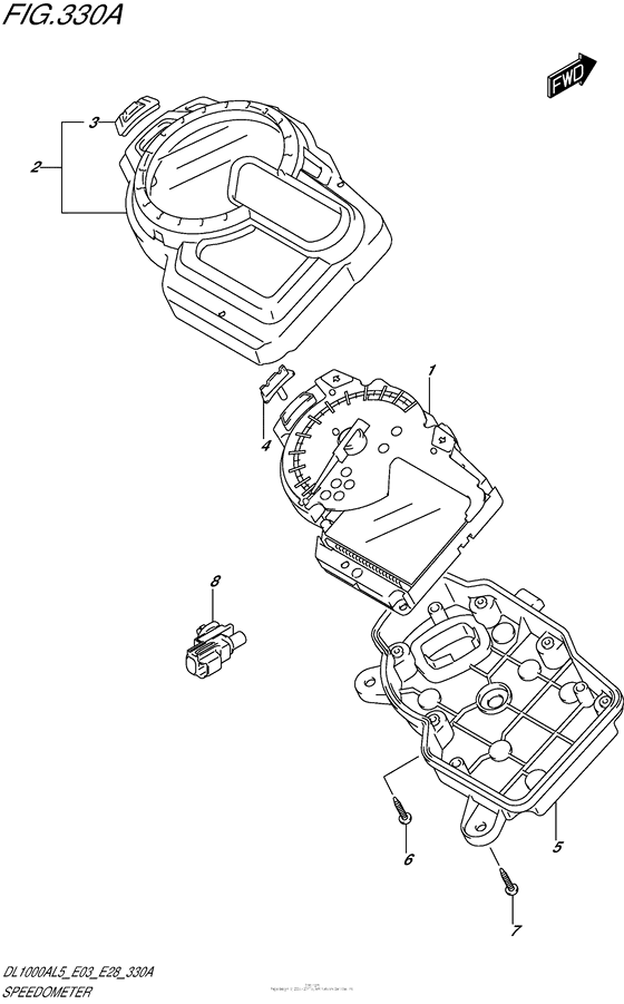 DL1000 (ABS) Speedometer (Dl1000Al5 E03)
