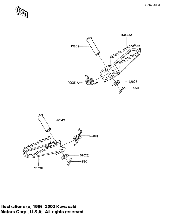 KX125 Подножки
