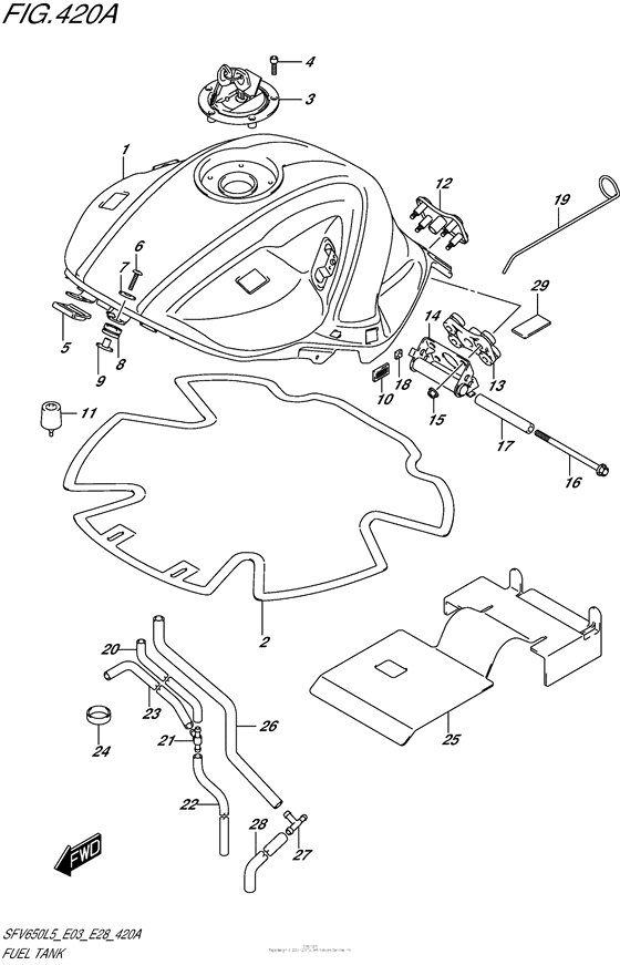 Fuel Tank (Sfv650L5 E03)