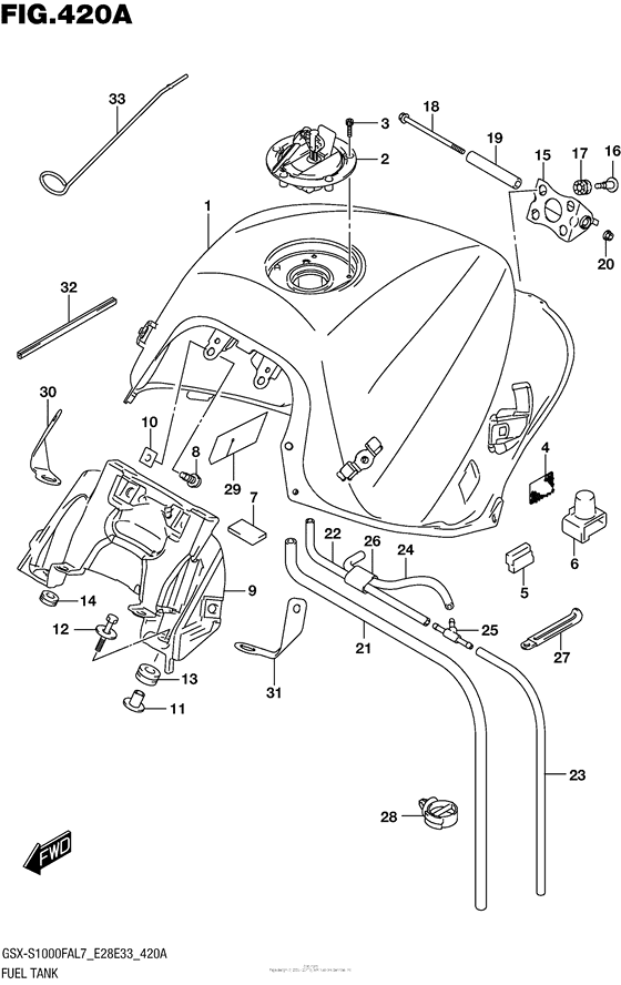 Fuel Tank (Gsx-S1000Fal7 E28)