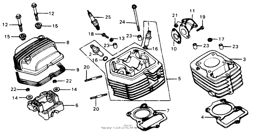 Cylinder head + cylinder