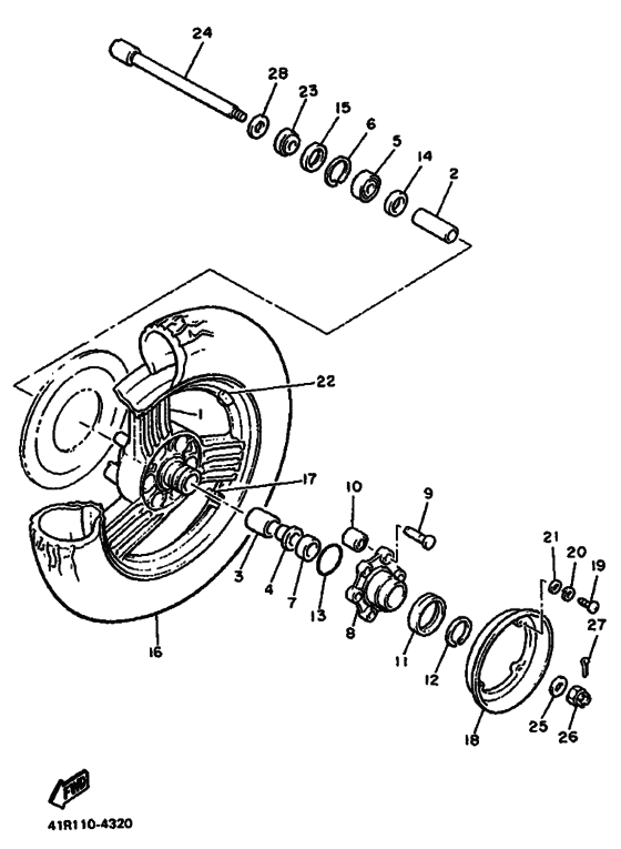 Rear wheel complete assy