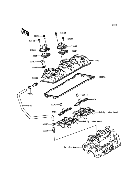 ZX636 Крышка головки цилиндров