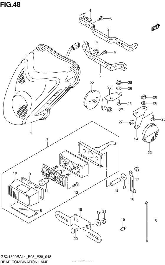 Rear Combination Lamp (Gsx1300Ral4 E28)