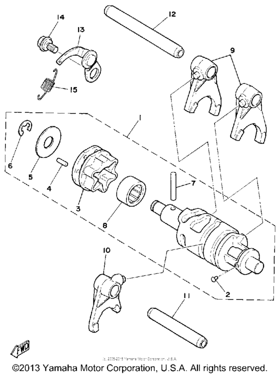 Shift cam-fork