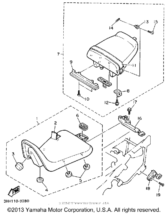 FZR600RAC Сиденье