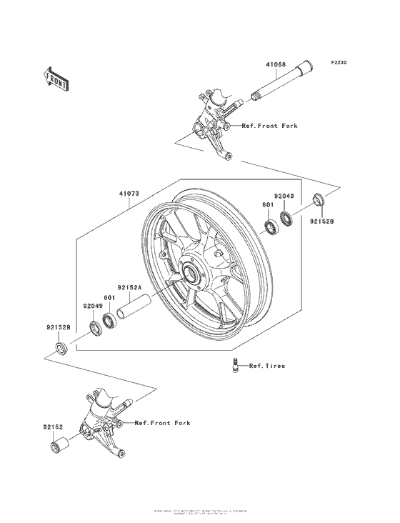 ZX1400 Переднее колесо