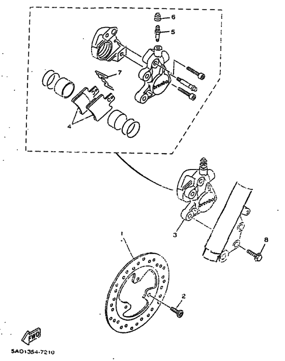 YN50 Передний суппорт