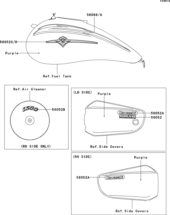 VN1500 Decals(purple)(vn1500-p2)