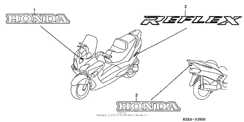 NSS250S (ABS) Наклейки